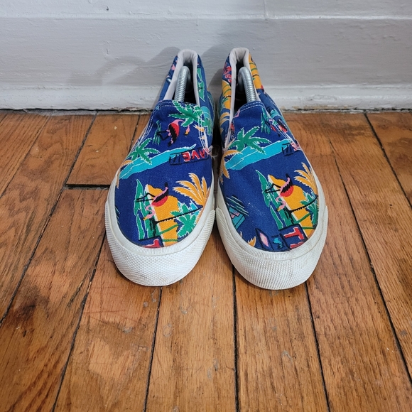 vtg 80/90s Converse All Stars 10US Hawaiian Slip On Sneakers Made in Korea - Picture 3 of 8